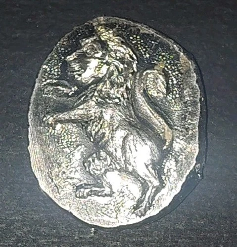 .999 Fine Silver Art Piece High Relief Coin Style Unique Handmade Heraldic Lion
