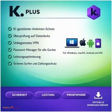 K. Internet Security PLUS|5 Geräte| 1 Jahr|🔑Code per 💬 eMail/Chat|Download|ESD
