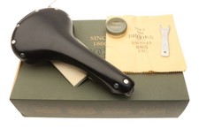 Sillín Brooks Swallow/con kit de cuidado riel de titanio cubierta de cuero duro negro NUEVO NOS