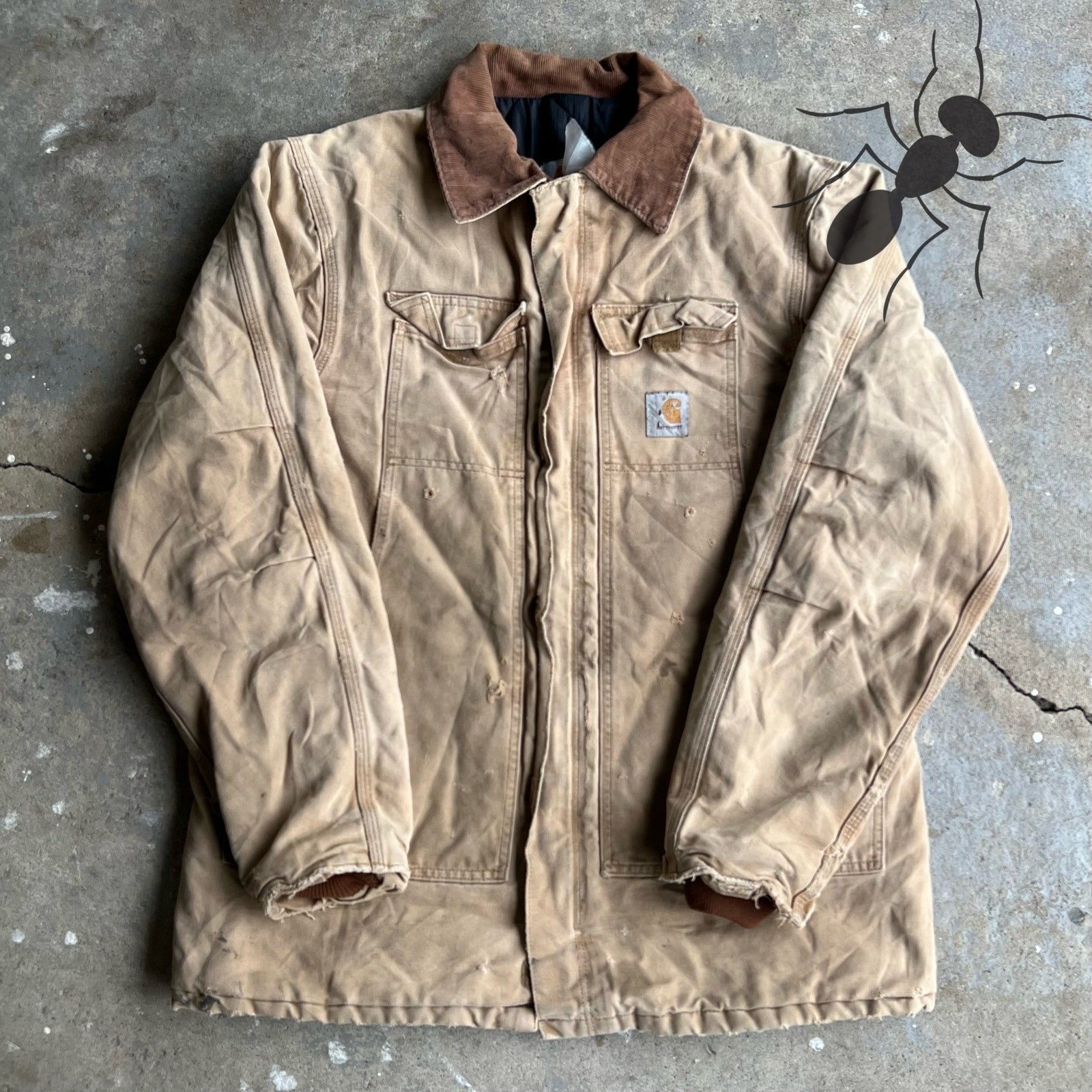 Vintage Y2K Carhartt Arctic Distressed Brown Work Jacket