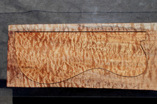 AWESOME QUILTED MAPLE 21 3/4" X 8 1/8" X 1 1/2" GUITAR, LUTHIER, CRAFT, SCALES