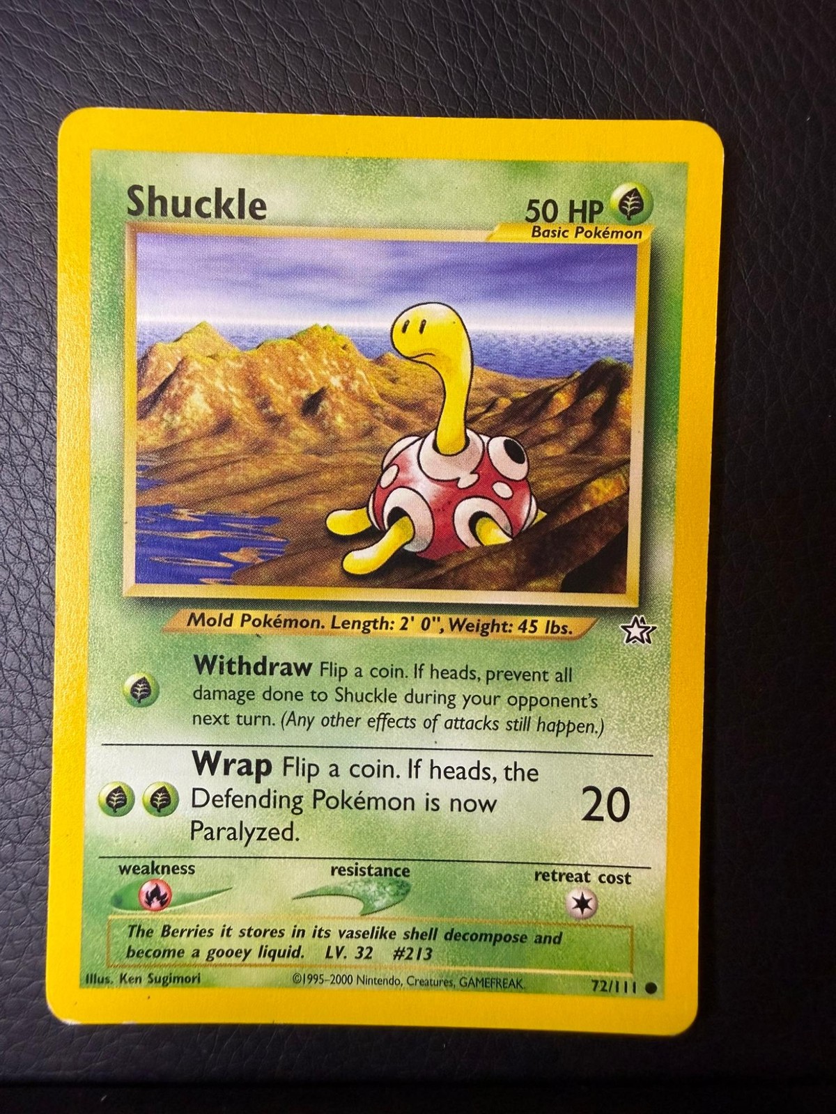 LP Unlimited Neo Genesis Shuckle 72/111 Common Pokemon