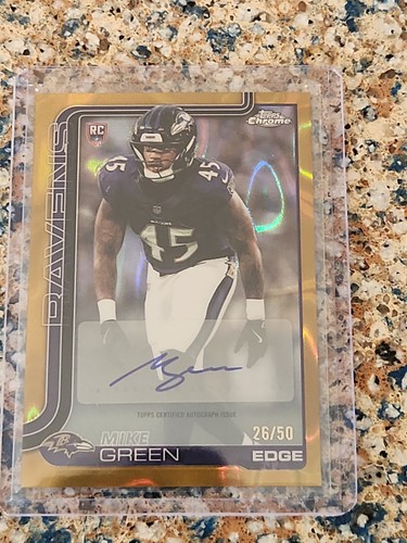 2025 Topps Chrome Rookie Autographs Mike Green #RA-MG Gold Lava Refractor /50 RC