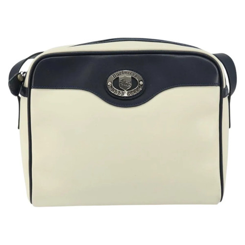 Burberry Vintage Leather White Shoulder Bag