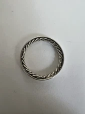 David Yurman Size 6 SS Cable Wedding Band