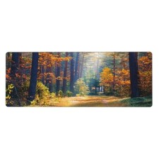 Autumn Forest Landscape Sunlight Morning Mouse Pad Large Gaming Mousepad Non-...