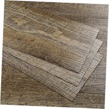 36"X6" Peel and Stick Vinyl Flooring 12"X12", Box of 3 Tiles 1 Earthy Brown