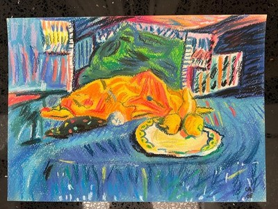 Cuno Amiet (Handmade) Drawing on antique paper Signed and stamped 8 x 11 inches