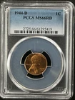 1944-D  1C RD Lincoln Wheat One Cent  PCGS MS66RD  61295419