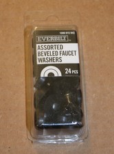 24 pcs Everbilt Assorted Beveled Rubber Faucet Washers BRAND NEW 866840