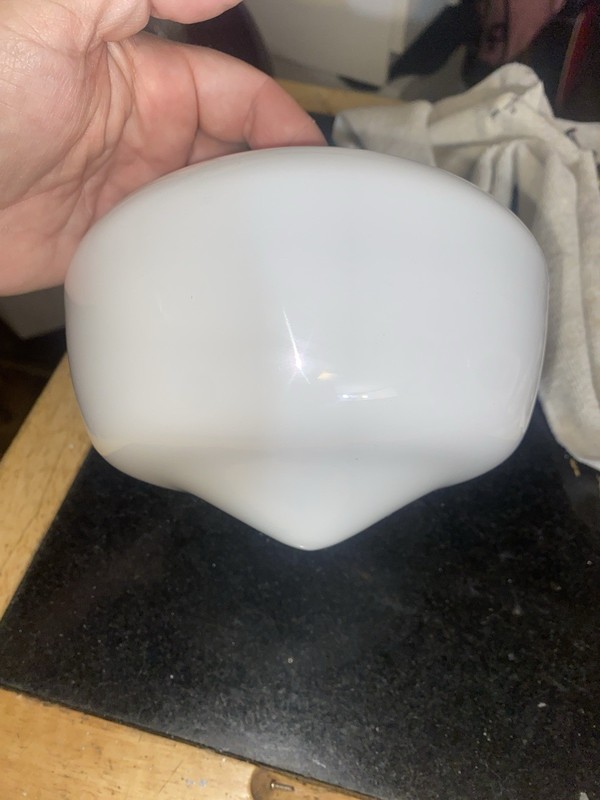 Antique Vintage Milk Glass Bathroom Ceiling Light Fixture Shade 3 Inch Opening