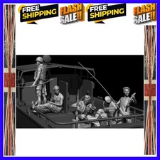 1/35 Scale Die-Cast Resin Figure Model Kit Boat Crews & Animals 5 Figures (No...