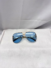 VERSACE OVE2255 Blue Lens Gold frame Womens Sunglasses- New-NO CASE