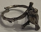Vintage Womens Sterling silver bird twig branch ring 5.4g estate find!