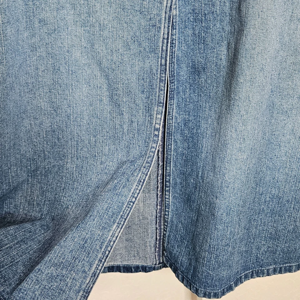 复古 Villager 运动牛仔裙 Jean Maxi Modest 棉大码 16W 码 — 第 3/4 张图片