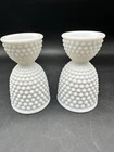 2 Vintage Westmoreland Hobnail Milk Glass Double Egg Cup Holders Cottagecore