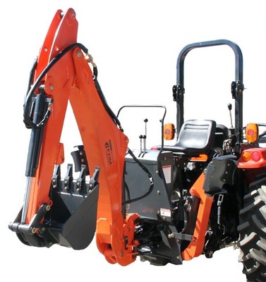 Farmer Helper Tractor Backhoe, 9'Dig 3-Pt Self Contained, PTO Cat.I 30Hp+