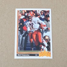 1991 Upper Deck Star Rookie Rob Carpenter #14 Cincinnati Bengals Football Card. rookie card picture
