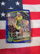2025 Panini Prizm WNBA Erica Wheeler Blue Lazer Prizm #125 Storm