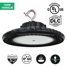 150W LED Dimmable UFO High Bay Light IP65 Industrial Gym Warehouse Lights 5000K