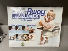 vintage 1975 slide away baby bucket seat portable highchair chadamy Rare New