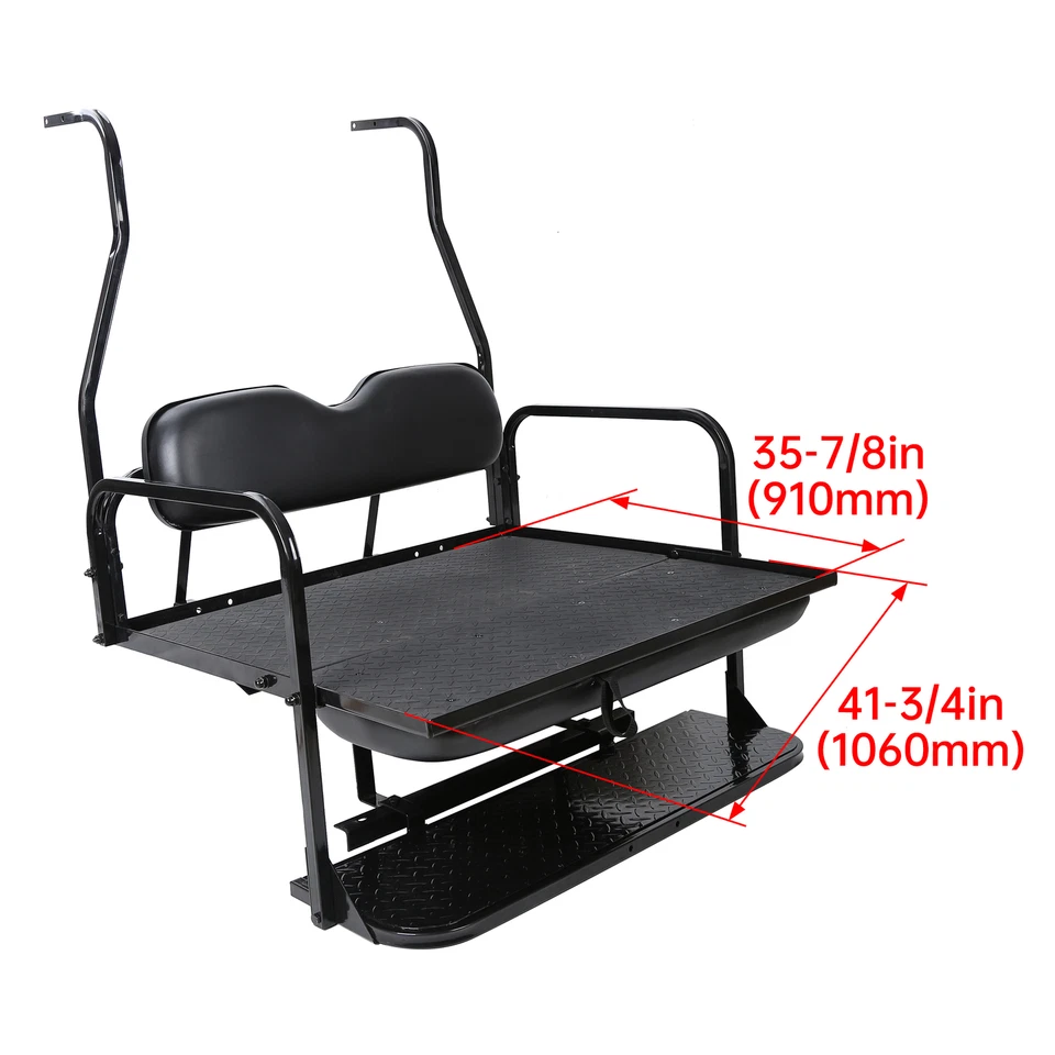 Kit de asiento trasero plegable abatible asiento trasero para carro de golf Club Car DS 2000-2013 400 lb Foto 2 de 4