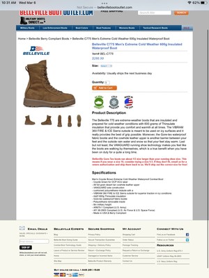 Belleville XCW C755 Army Combat Boots extreme, Brown, XCW,SZ  display picture 2