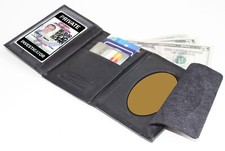 Badge Conceal Carry Badge Wallet Leather Officer Security Oval Shield US SELLER