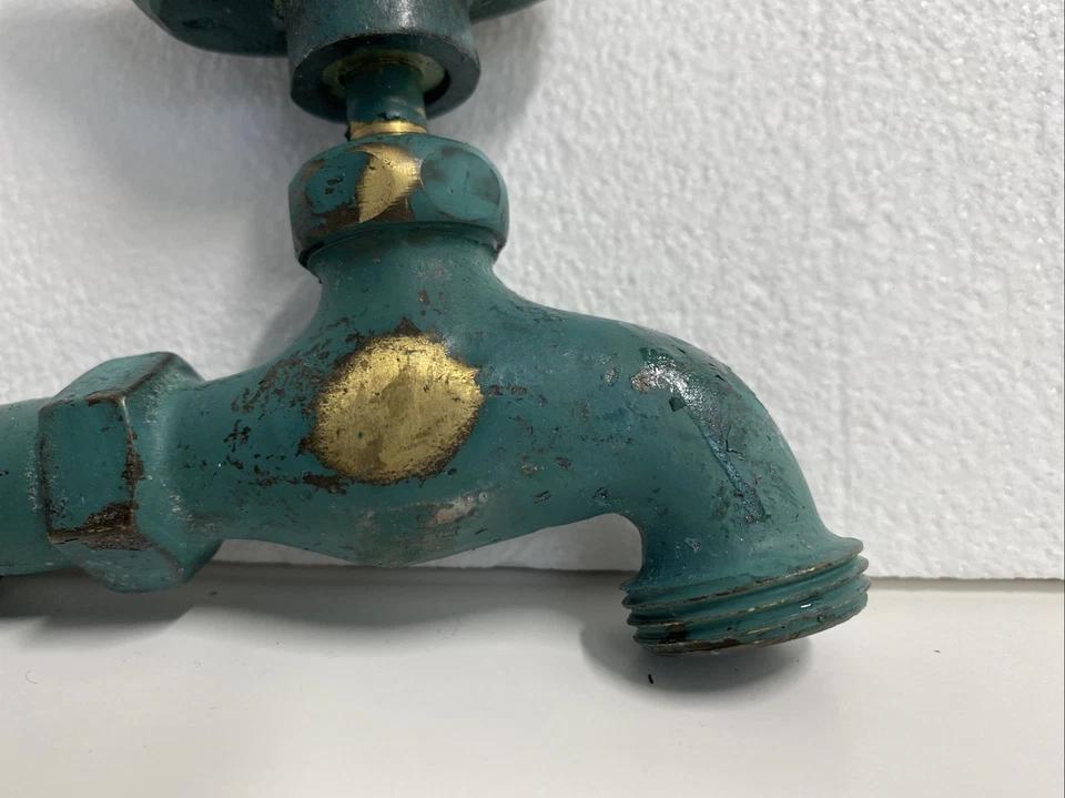 Grifo/grifo de jardín exterior de latón patinado múltiple con pato, nuevo Foto 3 de 4