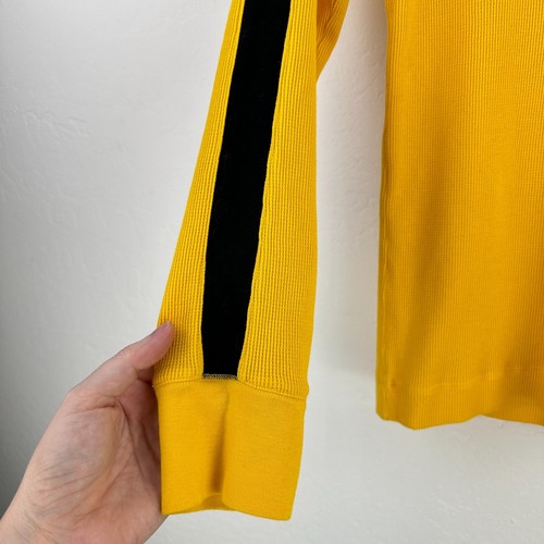 Vintage Lauren Ralph Lauren Jacket Womens S Yellow Black Quarter Zip Hoodie Y2K - Picture 3 of 7