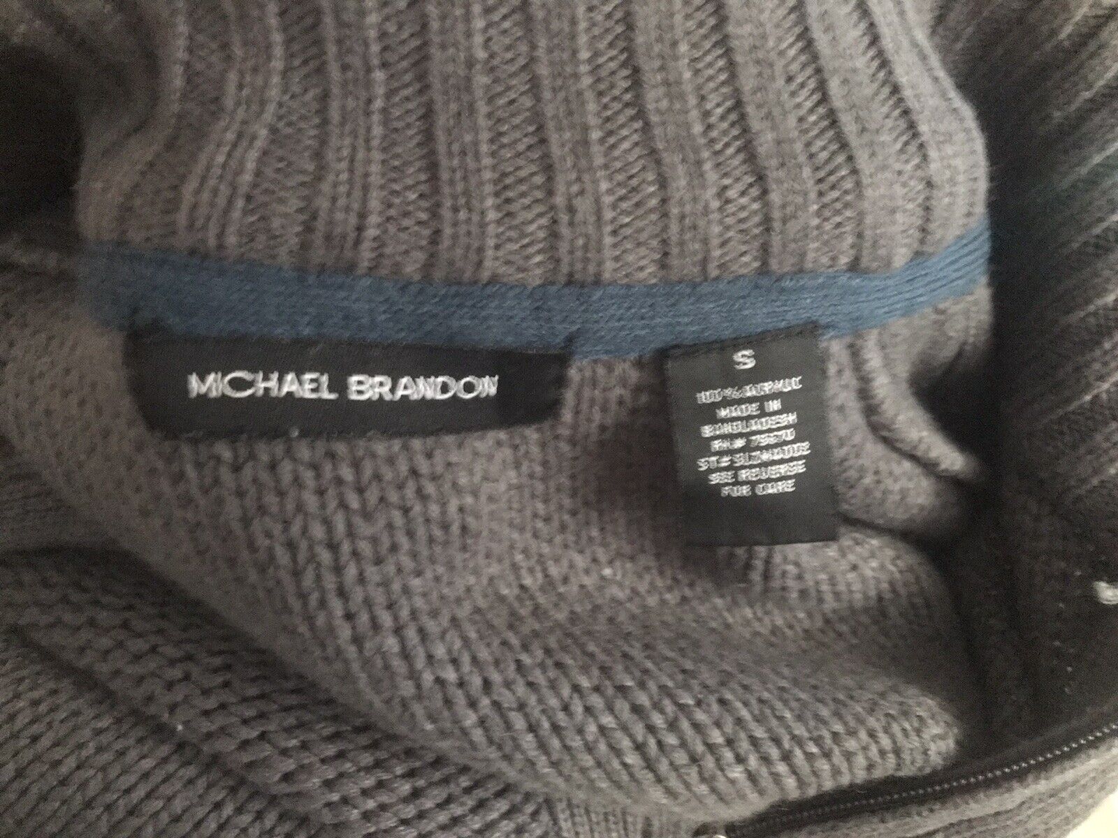 Michael Brandon Mens Mock Neck Long Sleeve Gray S… - image 4