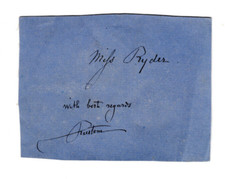 Ahmed Rüstem Bey 1862-1934 Signed Slip / Autographed Ottoman Ambassador to US