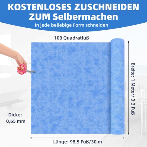 Abdichtbahn Dichtbahn 10/30m Entkopplungsmatte Abdichtungsbahn Bad Dusche Balkon - Afbeelding 4 van 15