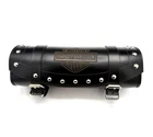 HARLEY DAVIDSON STUDDED LONG TOOL ROLL - GENUINE BLACK LEATHER - UK SUPPLIED