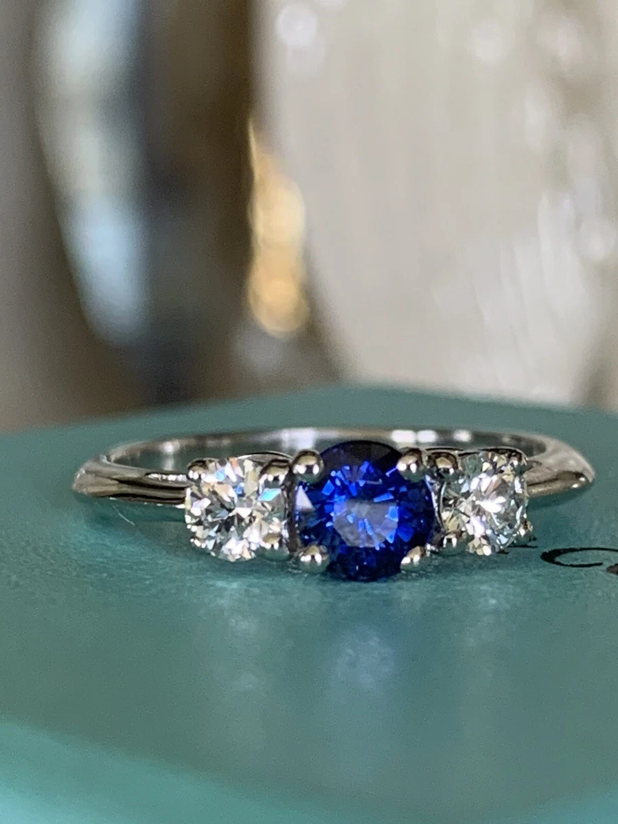 Tiffany 3 deals stone sapphire ring