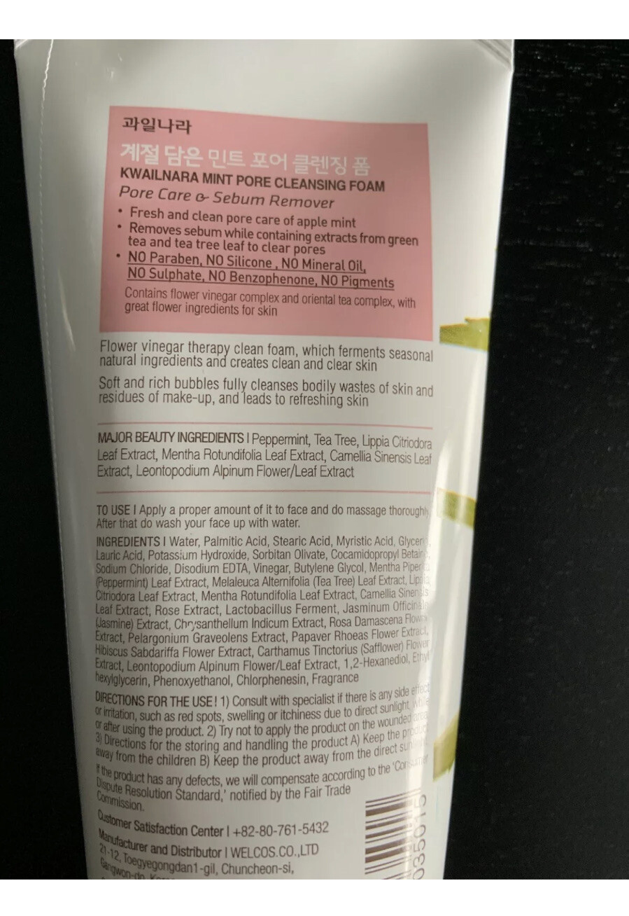 mint pore cleansing foam