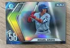 2022 Bowman Scouts' Top 100 Refractor #BTP-58 Miguel Amaya  Chicago Cubs