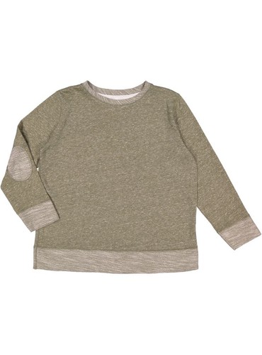 LAT Apparel 2279 Youth French Terry Long Sleeve Crewneck Sweatshirt - Picture 4 of 8