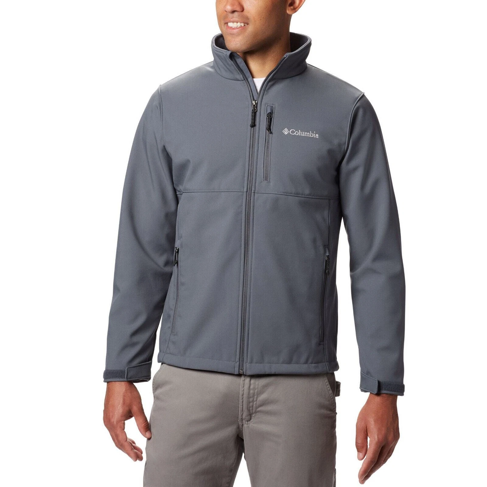 NEW Columbia Ascender Softshell Jacket Grey Mens Size Small S