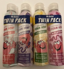 Lot of 4 MR BUBBLE Foam Soap, BANANA, COTTON CANDY, CANDY CANE, SUGAR COOKIE