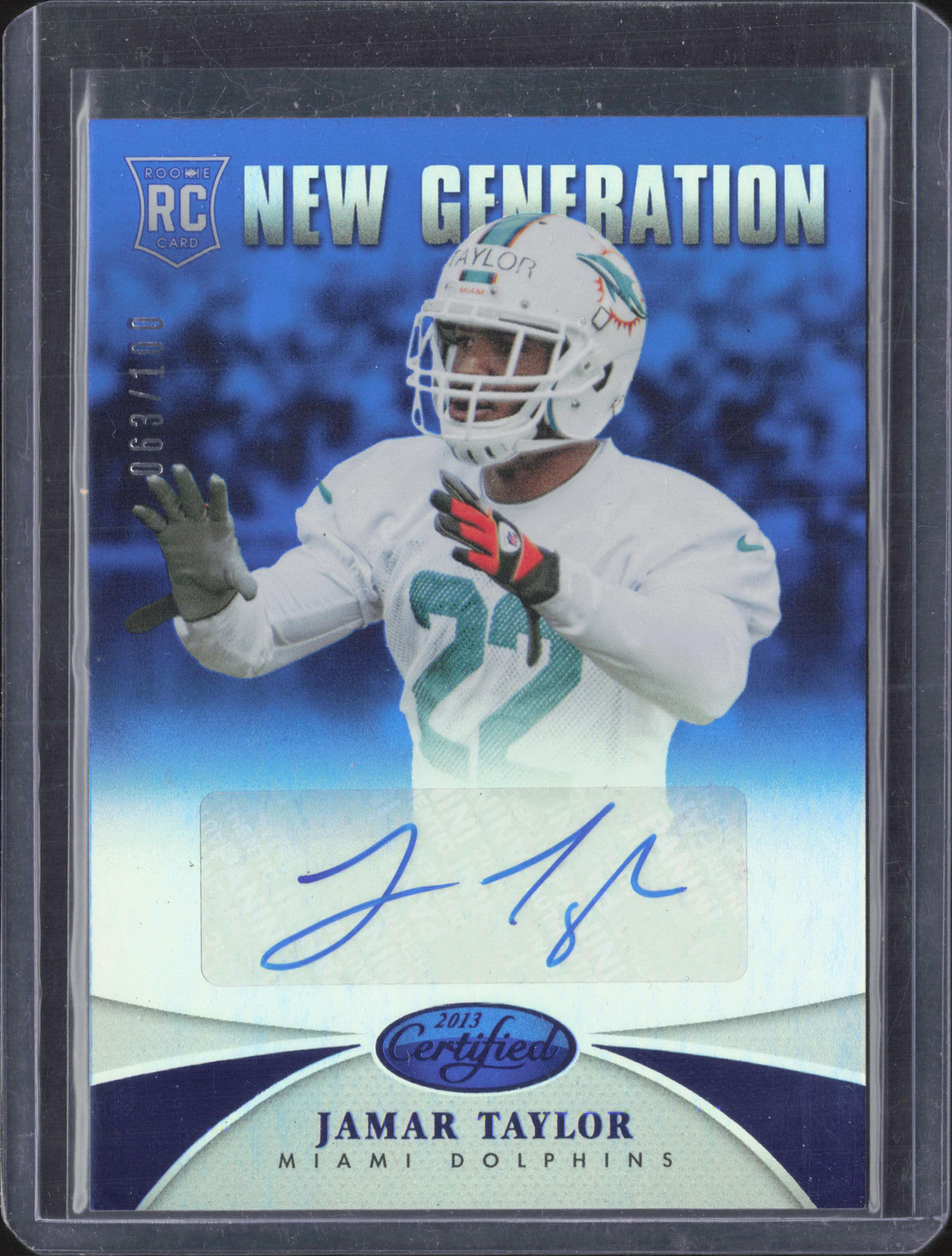 2013 Panini Certified #237 Jamar Taylor Mirror Blue Signatures #/100