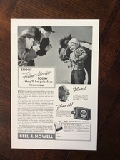 1938 vintage original Print ad Bell  Howell Filmo 141 Home Movie Camera