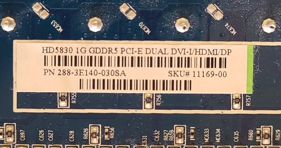 ATI Radeon Sapphire HD5830 1GB GDDR5 dual DVI-I/HDMI/DP Video Card - Tested - Image 4 of 4