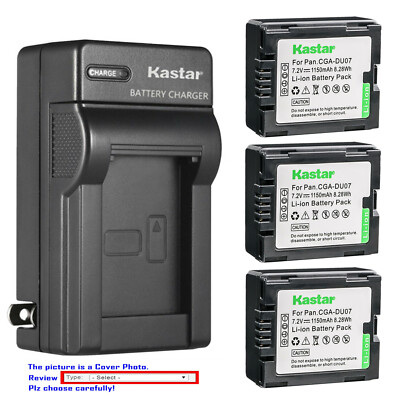 Kastar Battery Wall Charger for HITACHI DZ-BP7S & DZ-GX5020 DZ-HS300 DZ-HS300A