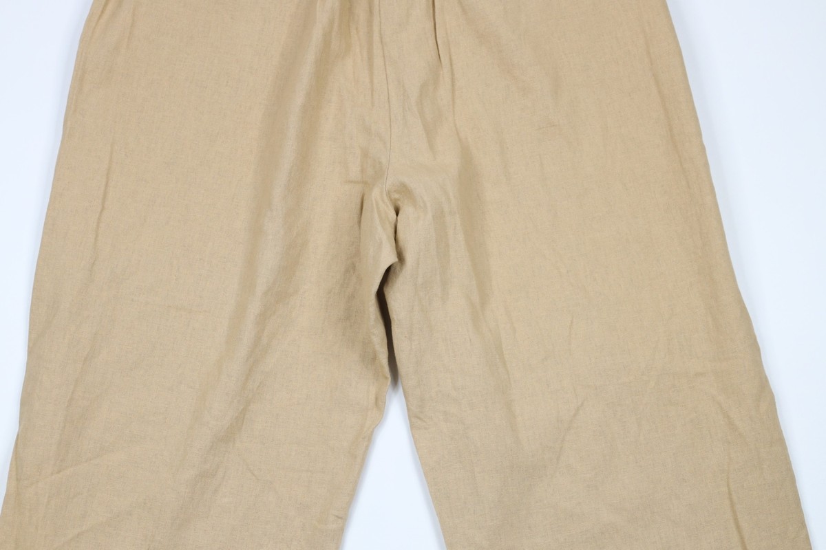 Vintage 90s Streetwear Mens XL Linen Knit Wide Leg Chinos