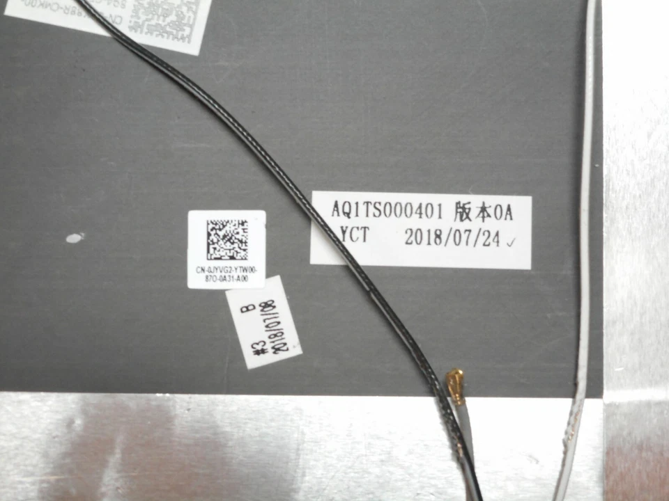 Tapa Trasera LCD Original Dell Precision 7520 con Conjunto de Bisagras JYVG2 HUC03 Foto 3 de 3