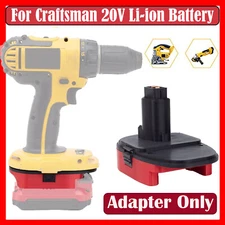 For Craftsman 20V Lithium Battery to For Dewalt 18V Ni-Cd Tools Adapter Only NEW