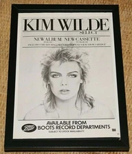 KIM WILDE band Framed A4 1982 `select `ALBUM original promo ART poster  