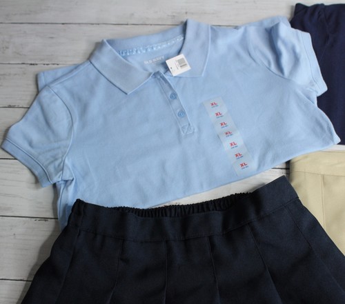 Girl's Pleated Skort Skirt Polo Shirts Youth Size 14 School Uniform Lot - Picture 3 of 12
