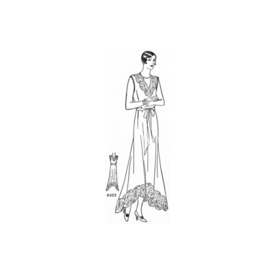 Past Patterns 6423 - 1930s Sleeveless Nightgown Sewing Pattern bust 36 b36